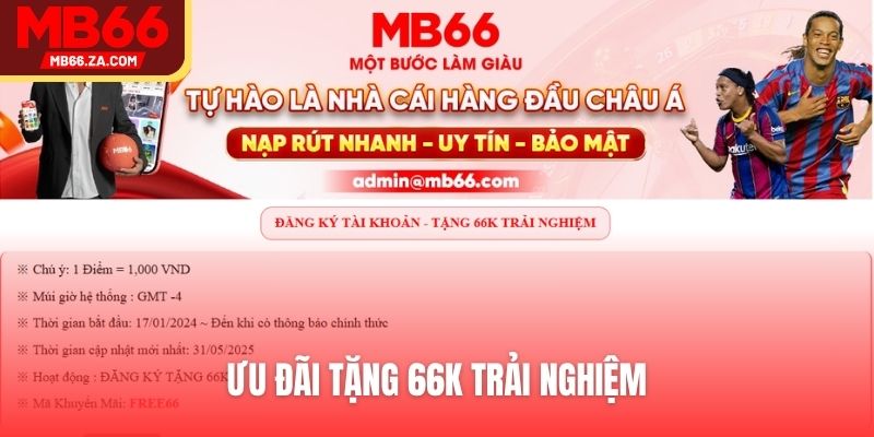 Khuyến Mãi MB66 - Cập Nhật Sự Kiện Độc Quyền Hot 2025 2 Ưu đãi tặng 66k trải nghiệm